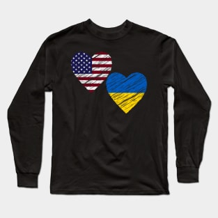 Usa support Ukraine Long Sleeve T-Shirt